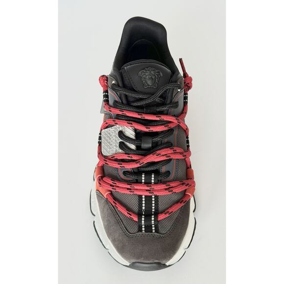 Versace Men\'s Greca Sneakers Red/Gray 13.5 US (46.5 Euro) IT 1021490 NIB main image 4